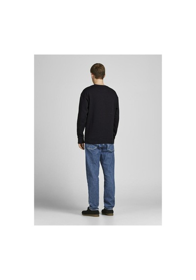 Jack & Jones Erkek Siyah Jjebradley Sweat Crew Noos Sweatshirt 12249341-black Siyah