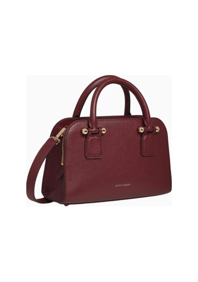 Strathberry Mini Georgia Tote Çanta Burgundy Oxblood, Şık Ve Işlevsel Omuz Çantası Bordo