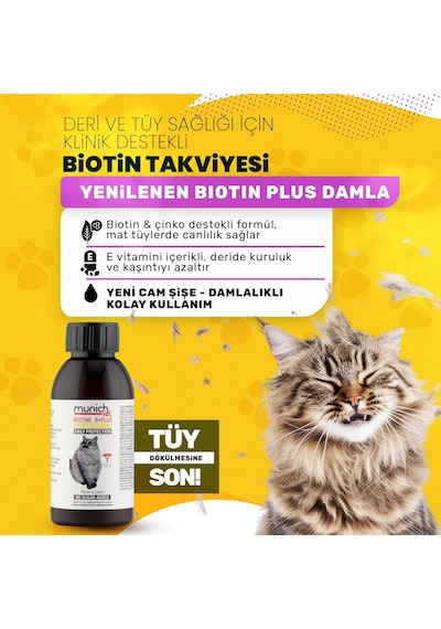 Munich Vet Kedi Tüy Damlası Biotine Plus 50 ML