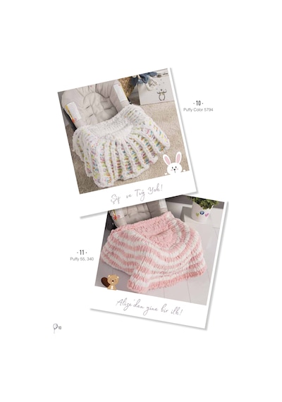 Puffy 3 Lü Paket El Örgü İpi - Şişsiz 100g X 3 Adet Renk No: 15 - Su Yeşili