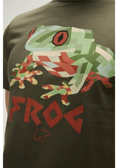 Bad Bear Frog T-Shırt Haki 23.01.07.011-C70 001