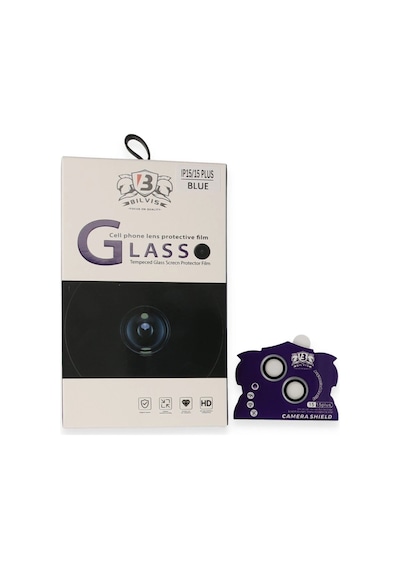 Apple iPhone Uyumlu 15 Bilvis Titan Kamera Lens - Sierra Blue Tdrtr