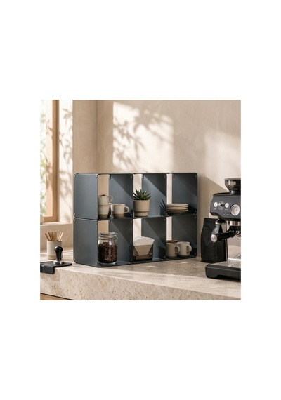 Node 6'lı Modüler Metal Açık Raf Ünitesi Konsol Ve Masaüstü Kitaplık 50x33 Cm Gri - 944245501 Gri Node 6'lı Modüler Metal Açık Raf Ünitesi Konsol Ve Masaüstü Kitaplık 50x33 Cm Gri - 944245501 Gri