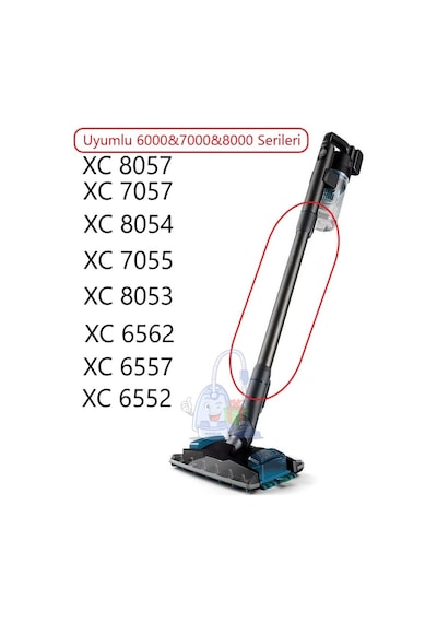 Philips Aqua Plus 8000 Serisi Xc8054/01 Uyumlu Islak Kuru Süpürge Aqua Plus Boru