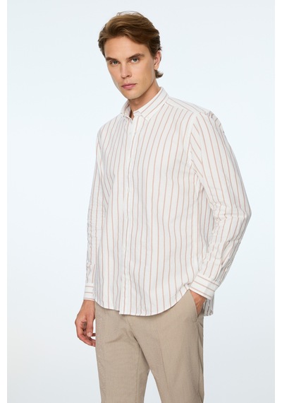Morven Erkek Vizon Pamuk Trend Çizgili Dynamic Fit Düğmeli Yaka Gömlek 26ms004027405 Vizon Morven Erkek Vizon Pamuk Trend Çizgili Dynamic Fit Düğmeli Yaka Gömlek 26ms004027405 Vizon