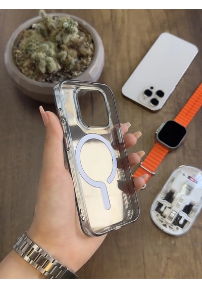 Apple iPhone 15 Pro Magsafe Uyumlu Silikon Kılıf Soocase661 Siyah