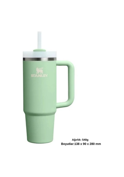 Stanley Quencher H2.o Flowstate Tumbler Pipetli Termos 0.8l Pipetli Matara Yeşil