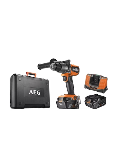 AEG BSB 18C3BL-502C Kömürsüz 5ah Çift Akülü Darbeli Matkap - T4935478939
