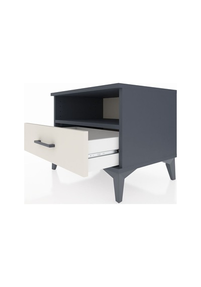 Hyperion Komodin Tek Raflı Tek Çekmeceli 60x44x48 Antrasit-ay... Antrasit
