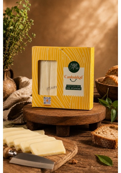 Canbakkal Yarım Yağlı Katkısız Doğal ve Kahvaltılık Dil Peyniri 1 KG