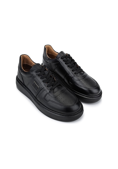 Tamer Tanca Erkek Hakiki Deri Siyah Sneakers & Spor Ayakkabı 1145 2024 Erk Ayk Y26 Sıyah