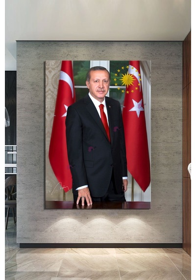 Recep Tayyip Erdoğan Başkan Erdoğan Rte Kanvas Tablo 7 Farklı Ölçü