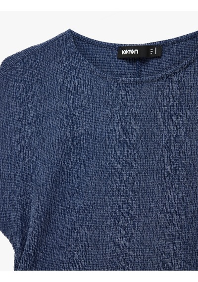 Koton Bürümcük Kumaş Slim Fit Kısa Kollu Bisiklet Yaka Drapeli Dokulu Tişört Lacivert 6sak50168ek Lacivert Koton Bürümcük Kumaş Slim Fit Kısa Kollu Bisiklet Yaka Drapeli Dokulu Tişört Lacivert 6sak50168ek Lacivert