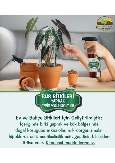 Dr.Worm Yaprak Temizleyici & Koruyucu Kullanıma Hazır Sprey500 ML