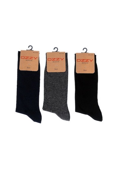 Ozzy Socks Viskon Dikişsiz Erkek Soket Çorap Standart 3'lü Beyaz