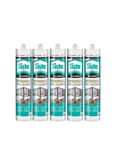 Sista Şeffaf Silikon 280 Ml Henkel (5 Adet) Şeffaf
