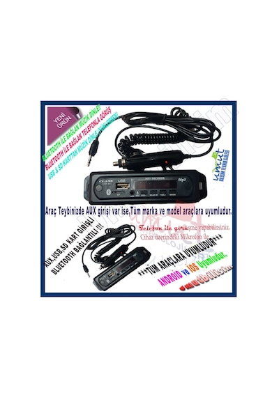 Eu-02 Class Usb-402 Çakmak Girişli Usb - Sd - Aux - Mp3 - Bt Mod
