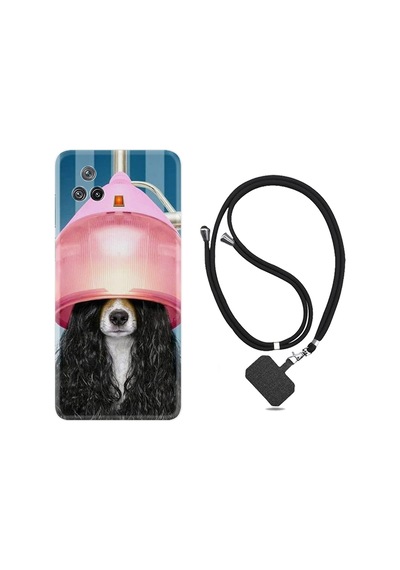 Xiaomi Poco F4 Kılıf İpli Boyun Askılı Desenli Silikon Earring Woman 1363