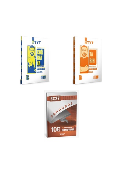 2027 2027 Benim Hocam Tyt Coğrafya + Tarih Video Çözümlü Soru + Anla Kazan Paragraf Deneme 3'lü Set