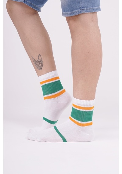 The Socks Company 3 Çift Erkek Beyaz Tenis Çorabı 23SDCR977P Beyaz