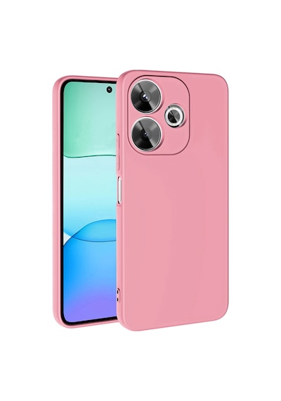 Xiaomi Redmi 13 4g Kılıf Yumuşak Silikon Kamera Korumalı Lansman Cherena Pembe