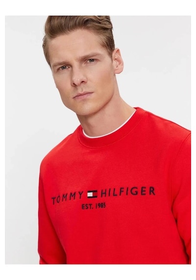 Tommy Hilfiger Sıfır Yaka Sweatshirt Kırmızı