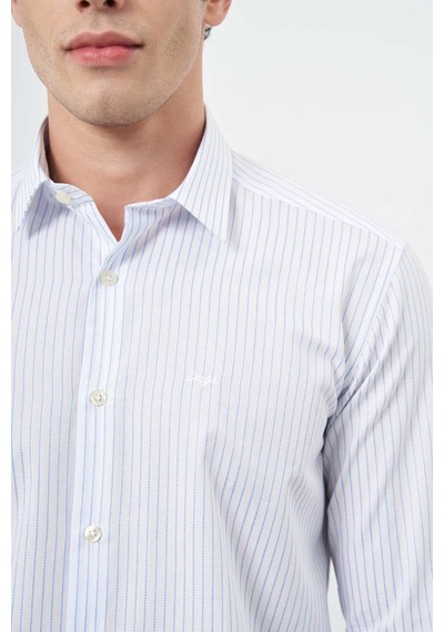 İmza Beyaz Uzun Kol Çizgili Desen Bez Ayağı Sert Yaka Cepsiz %100 Pamuk Classic Slim Fit Gömlek 1004245209 Beyaz İmza Beyaz Uzun Kol Çizgili Desen Bez Ayağı Sert Yaka Cepsiz %100 Pamuk Classic Slim Fit Gömlek 1004245209 Beyaz