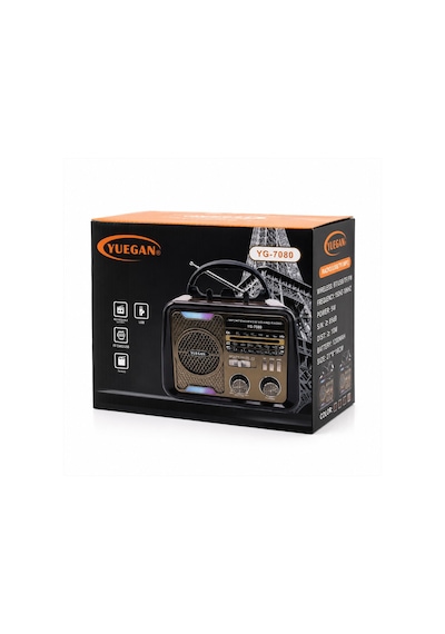 Yuegan Platoon Pl-4702 Fm Radyo Speaker Mp3 Usb Şarjlı İbreli Nostalji Bluetooth Tf Player