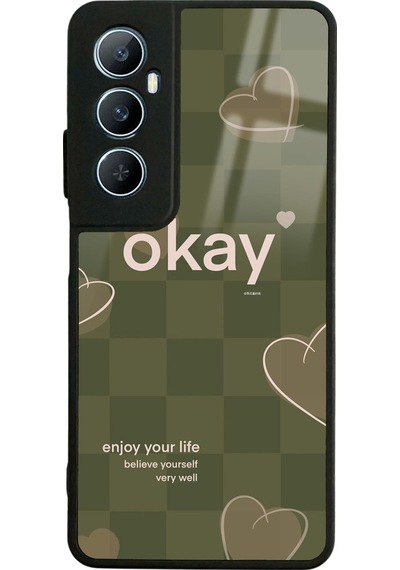 Oppo Realme C65 Enjoy Your Life Tasarımlı Glossy Telefon Kılıfı Siyah