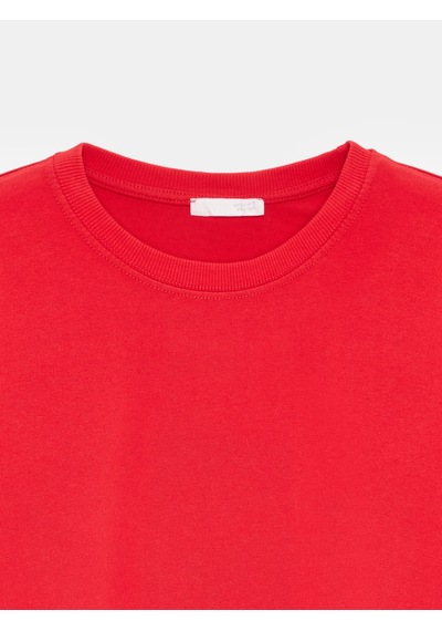 Dilvin 31017 %100 Pamuk Basic T-shirt-kırmızı