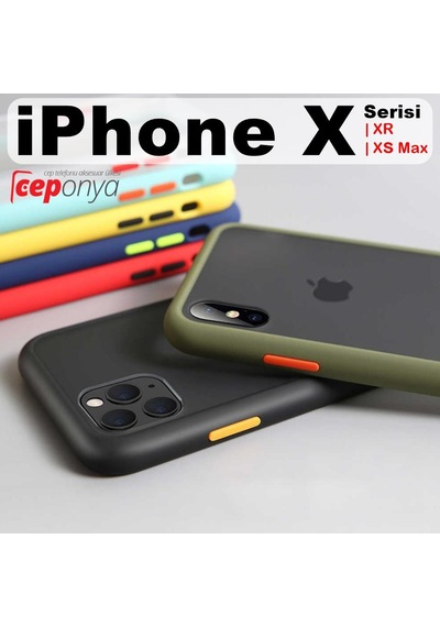 Apple Uyumlu iPhone Xs Max 6.5 Mat Airbag El İzi Yapmayan Kaliteli Kılıf Siyah -