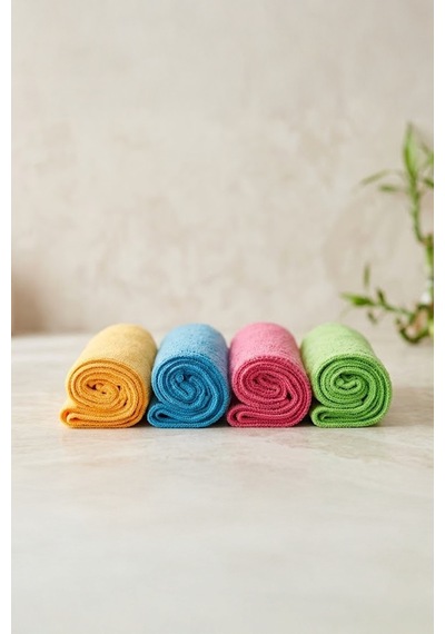 Myclean 4'lü Mikrofiber Temizlik Bezi, Mikrofiber Havlu Bez 28x36cm Diğer