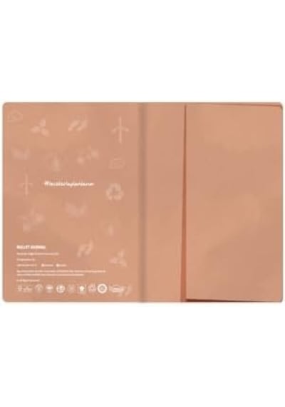 17x24 Keten Noktalı Bullet Journal Defter Kelebek 103 Ivory