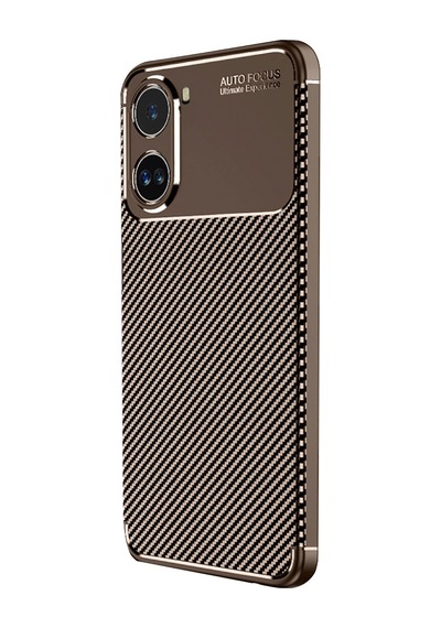 Newface Xiaomi Poco X7 Pro Kılıf Auto Focus Karbon Kapak - Kahverengi Kahverengi