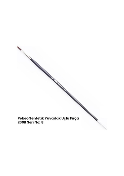 Pebeo 200R Seri Sentetik Yuvarlak Uçlu Fırça No 8