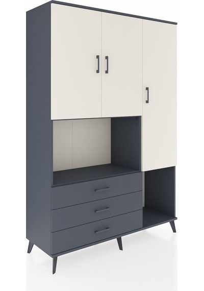 Hyperion Dolap 6 Raflı 3 Çekmeceli 3 Kapaklı 132x44x195 Antrasit-aytaşı/antrasit Aytası/antrasıt Hyperion Dolap 6 Raflı 3 Çekmeceli 3 Kapaklı 132x44x195 Antrasit-aytaşı/antrasit Aytası/antrasıt