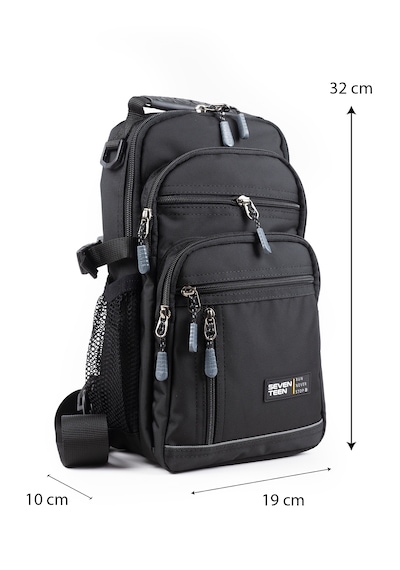 İmaks Çokgözlü İmperteks Kumaş Günlük Sırt Çapraz Göğüs El Ve Omuz Çantası Unisex Siyah Body Bag 927 Siyah - Gri