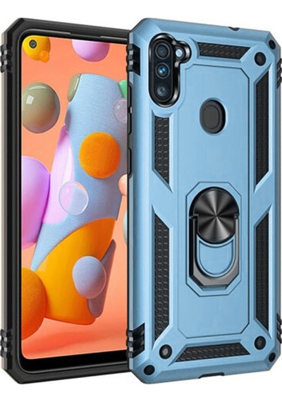 Samsung Uyumlu Galaxy A11 / M11 Kilif Panzer Ring Tam Koruma Arka Kapak 438265499