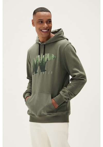 Bad Bear Integrity Kapüşonlu Erkek Haki Sweatshirt 22.02.12.021-C Haki