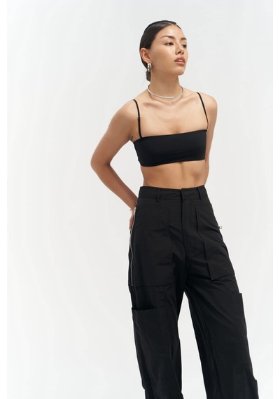 Mai Collection Mai Studios Co. Wendy Siyah Paraşüt Kargo Pantolon Siyah