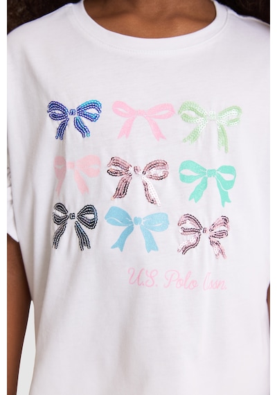U.s. Polo Assn. Kız Çocuk Beyaz Tişört 50325638-vr013