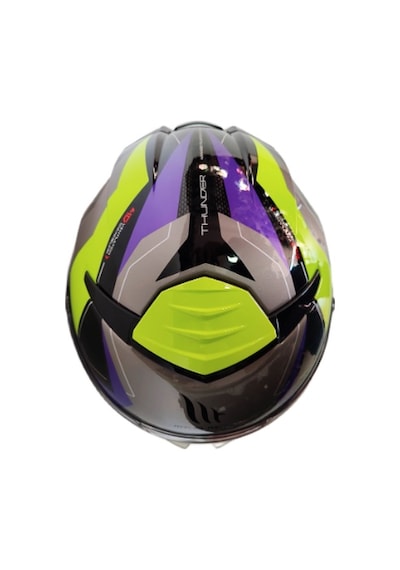 Mt Thunder 4SV Valiant B2 Güneş Vizörlü Kask Mor Parlak Gri Sarı
