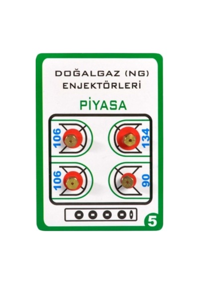 7 Mm Fırın Doğal Gaz Doğalgaz Dönüşüm Enjektörü Enjektör Meme Takımı Dörtlü Set