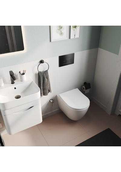 Aqua Bagno Moon Yavaş Kapanan Klozet Kapağı - Duroplast Beyaz