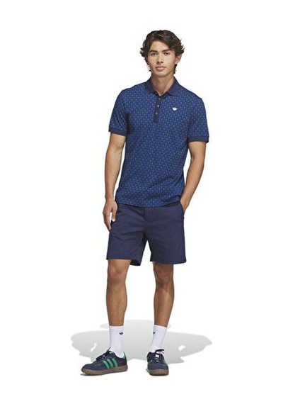 Adidas All Over Trefoıl Polo Erkek Günlük Polo Tişört Ks5762 Mavi