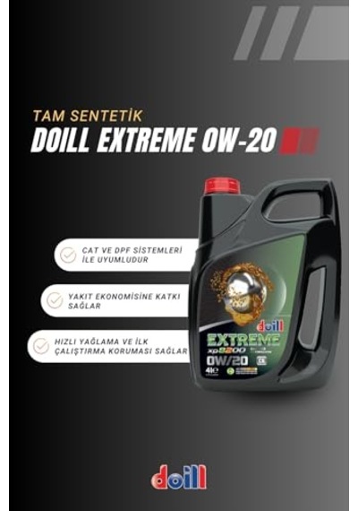 Extreme 0W-20 XP8200 API SN/CF Acea C3 Tam Sentetik Motor Yağı