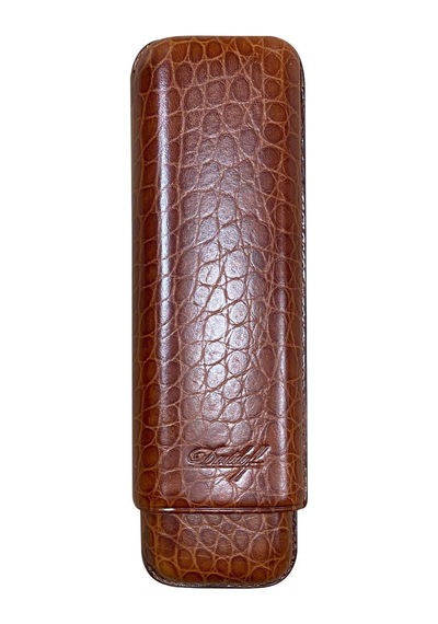 Davidoff Croco Deri Puro Kılıfı Churchill Taba 2li 46ring