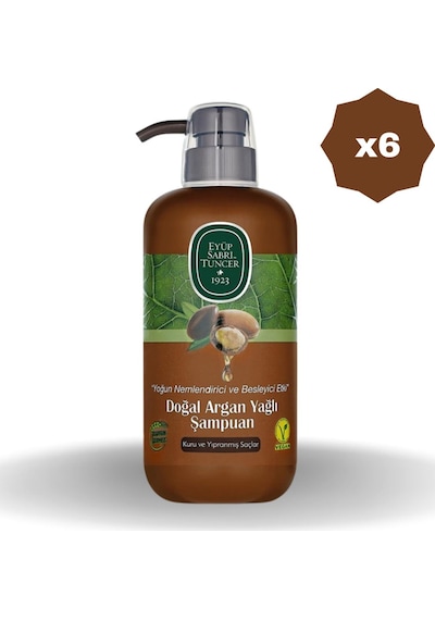 Eyüp Sabri Tuncer Doğal Argan Yağlı Şampuan 6 x 600 ML