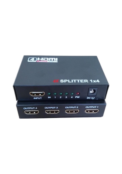 4 Port 4K Ultra Hd 1 Giriş 4 Çıkış Hdmi Görüntü Çoğaltıcı Pq-Spl4