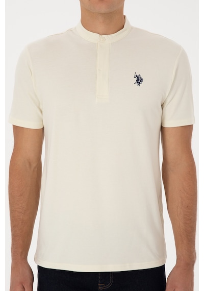 U.S. Polo Assn. Erkek Regular Fit Hakim Yaka Beyaz Tişört 50324794-VR013 U.S. Polo Assn. Erkek Regular Fit Hakim Yaka Beyaz Tişört 50324794-VR013